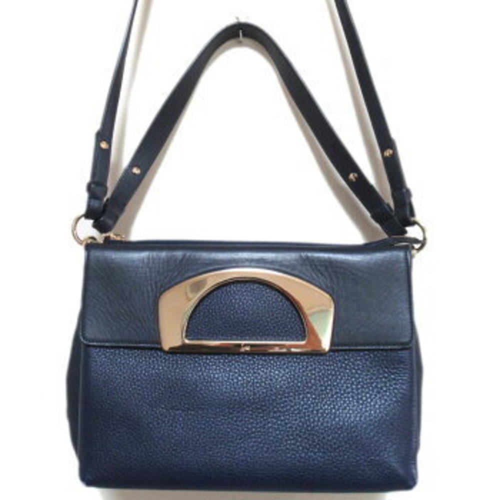 Christian Louboutin PASSAGE MESSENGER CALF RANCH Handbag Navy Blue